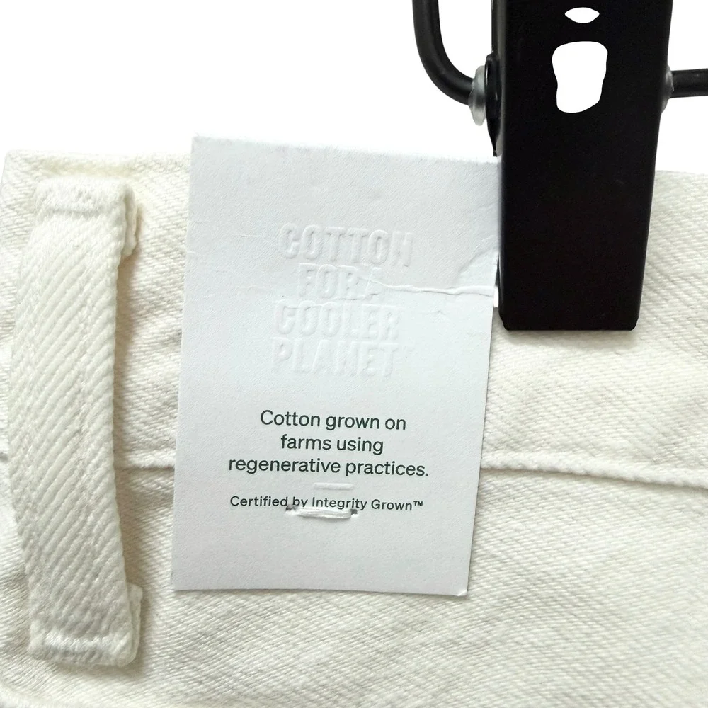 AGOLDE Indra Hip Slung Baggy Denim Shorts Fortune White Size 28 NEW - Picture 7 of 9